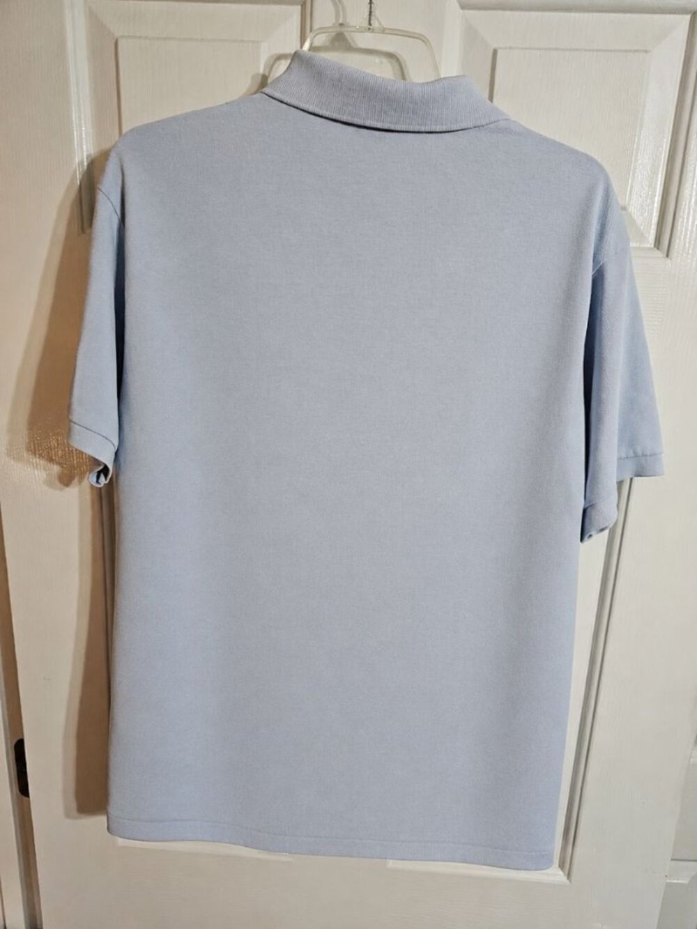Lacoste Men Size 6 US L/XL Polo Light Blue Cotton Solid Iconic Investment Rare - Picture 3 of 7